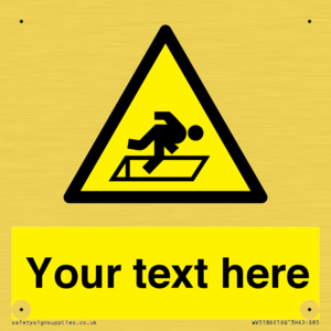 Custom Warning Hatch Sign